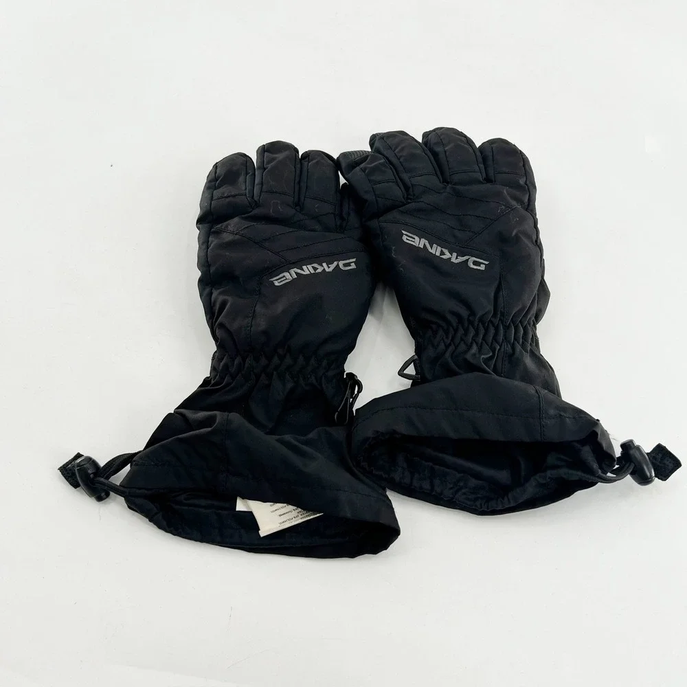 Dakine Kids XL Black Insulated Snow Gloves Ski Snowboard Gauntlet 10-12 Years